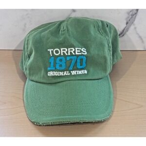 Torres 1870 Green Strapback Hat Original Wines Adjustable Nature Collection NWT